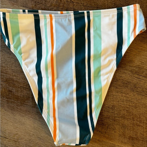 Cupshe Fit and Comfort High Rise Striped Bikini Bottom Size Small - Picture 5 of 6